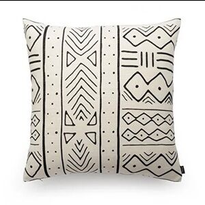 Hofdeco Geometric Faux Linen 20x20 Throw Pillow Abstract Minimal